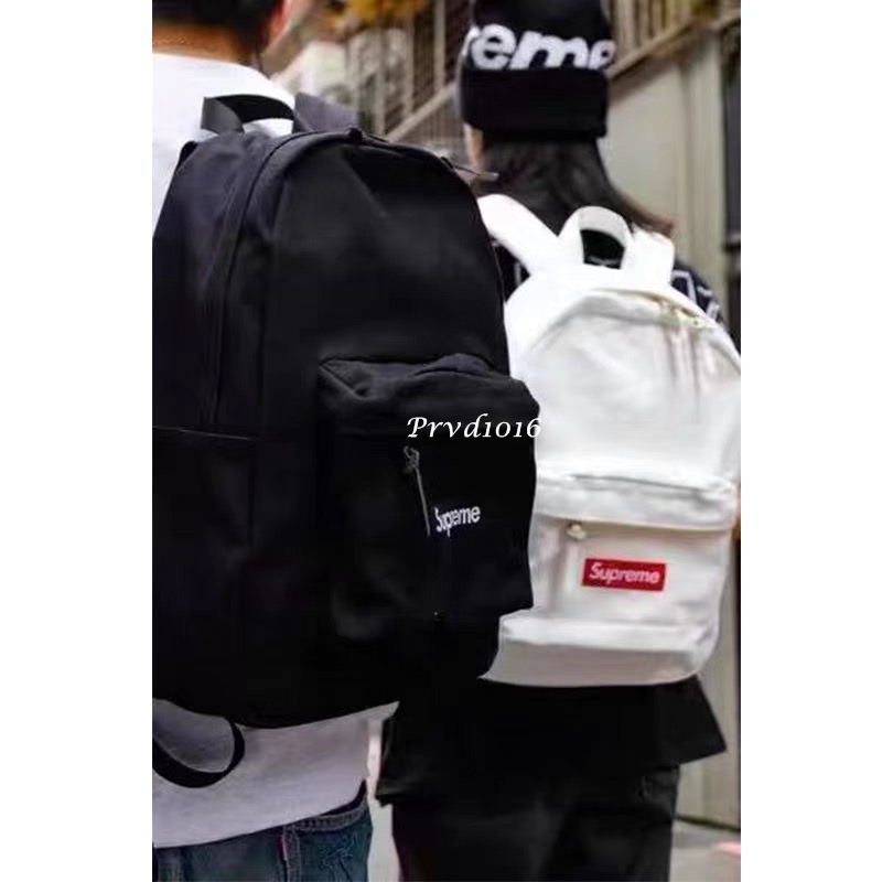 實拍SUP 2021 logo box 帆布後背包背包書包包包- Prvd1016