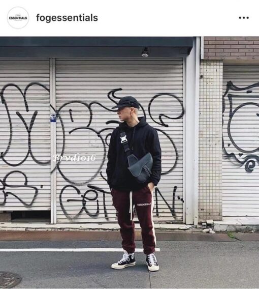 實拍 FOG Essentials 字母 logo 棉褲 長褲 棉長褲 縮口褲 休閒褲 褲子 Fear of God：圖片 3