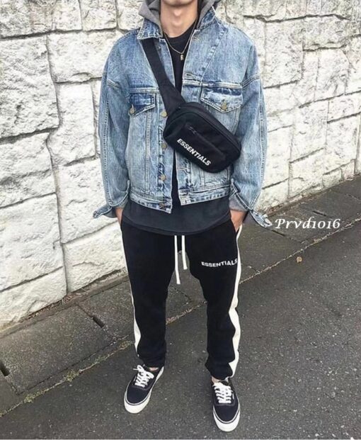 實拍 FOG Essentials 字母 logo 棉褲 長褲 棉長褲 縮口褲 休閒褲 褲子 Fear of God：圖片 2