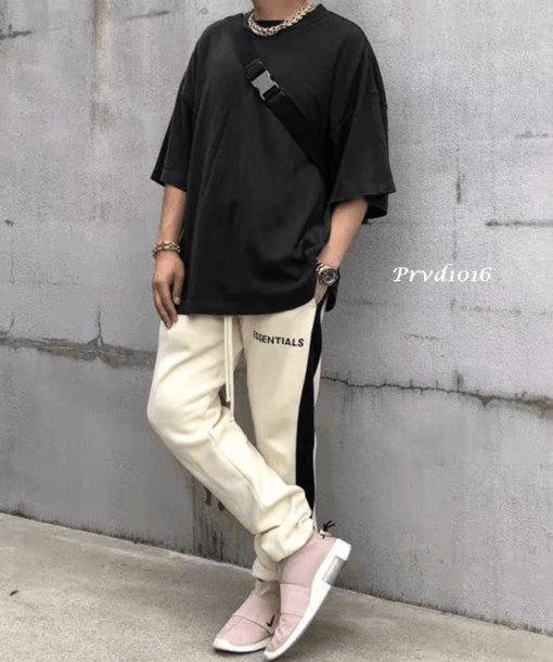 實拍 FOG Essentials 字母 logo 棉褲 長褲 棉長褲 縮口褲 休閒褲 褲子 Fear of God：圖片 4
