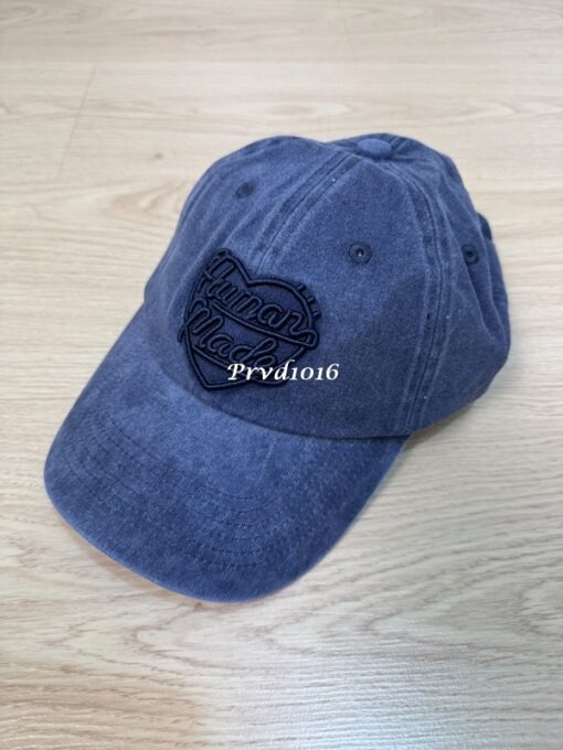 實拍 免運 日本 Human Made 字母 愛心 植絨 刺繡 logo 牛仔布 老帽 帽子 鴨舌帽 彎簷帽 棒球帽 男女同款 情侶：圖片 4