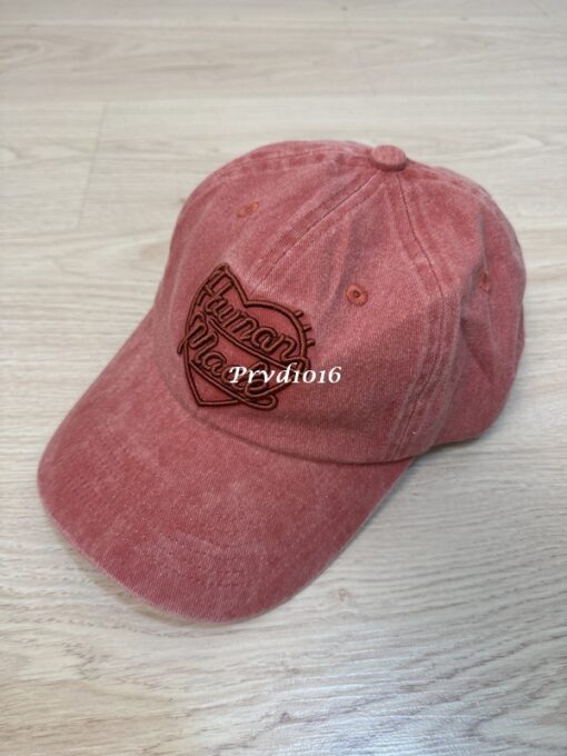 實拍 免運 日本 Human Made 字母 愛心 植絨 刺繡 logo 牛仔布 老帽 帽子 鴨舌帽 彎簷帽 棒球帽 男女同款 情侶：圖片 6