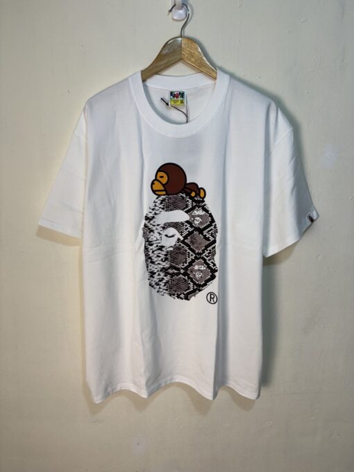 實拍 免運 A BATHING APE BAPE 猿人 大猿人 圖案 logo 短袖 短T T恤 素T 低調款 街頭風：圖片 5
