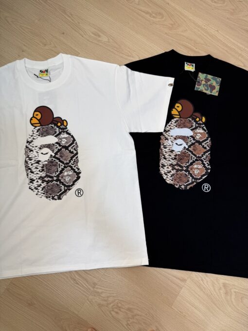 實拍 免運 A BATHING APE BAPE 猿人 大猿人 圖案 logo 短袖 短T T恤 素T 低調款 街頭風：圖片 3