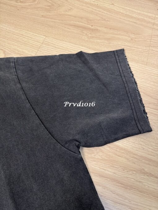 實拍 免運 Balenciaga 巴黎世家 紅色 logo 刺繡 麥穗 桂冠 雙B BB 字母 做舊 寬鬆 短袖 短T T恤 上衣 潮流：圖片 8