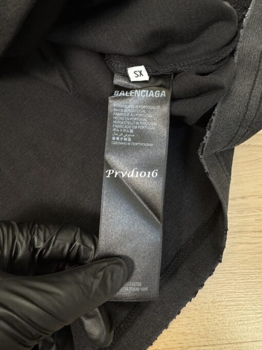 實拍 免運 Balenciaga 巴黎世家 紅色 logo 刺繡 麥穗 桂冠 雙B BB 字母 做舊 寬鬆 短袖 短T T恤 上衣 潮流：圖片 11