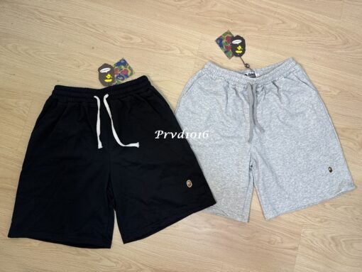 實拍 免運 BAPE 經典 猿人 logo 刺繡 短褲 棉短褲 褲子 運動褲 低調款 街頭風：圖片 6