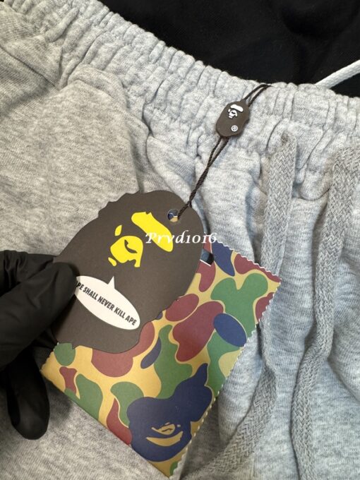 實拍 免運 BAPE 經典 猿人 logo 刺繡 短褲 棉短褲 褲子 運動褲 低調款 街頭風：圖片 9