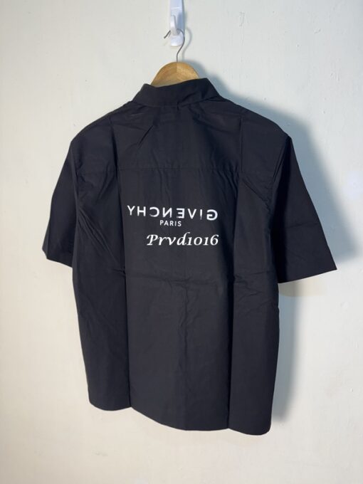 實拍 免運 法國 紀梵希 Givenchy GVC 前後 漸層 字母 logo 印花 短袖 襯衫 寬鬆 搭 短T T恤：圖片 10