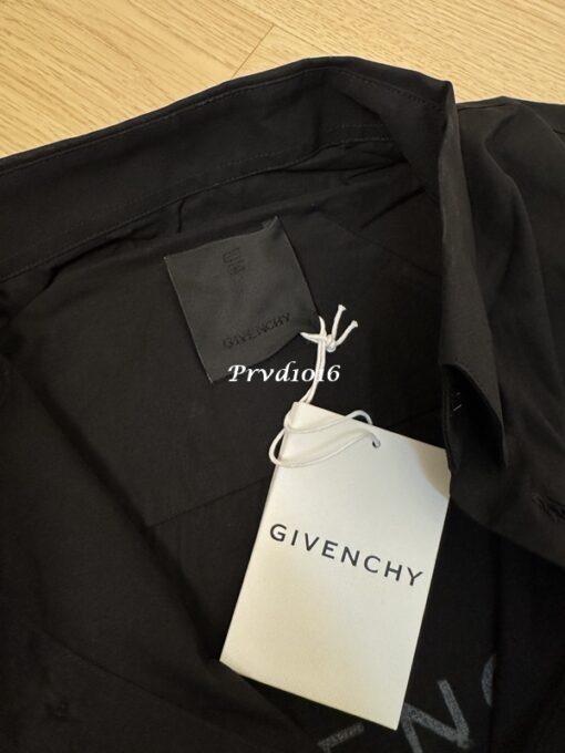 實拍 免運 法國 紀梵希 Givenchy GVC 前後 漸層 字母 logo 印花 短袖 襯衫 寬鬆 搭 短T T恤：圖片 13