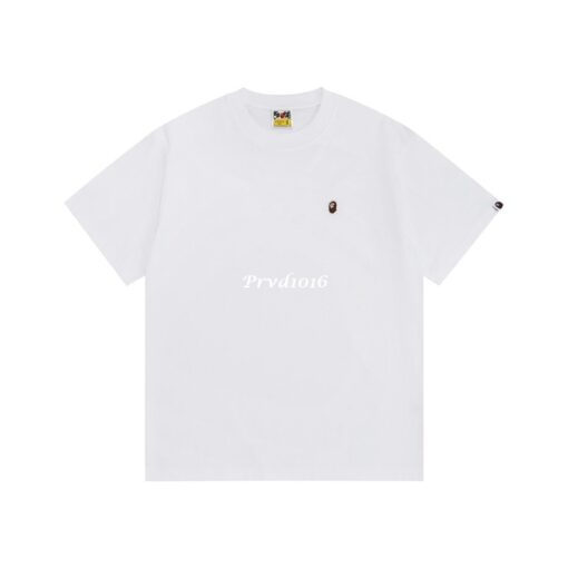 實拍 免運 BAPE 經典 猿人 logo 刺繡 胸口 徽章 短袖 短T T恤 素T 低調款 街頭風：圖片 2