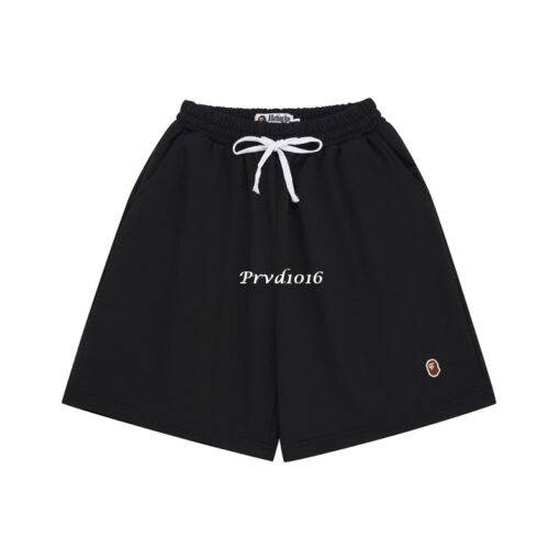實拍 免運 BAPE 經典 猿人 logo 刺繡 短褲 棉短褲 褲子 運動褲 低調款 街頭風：圖片 3