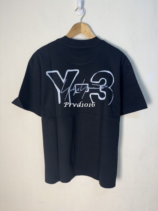 實拍 免運 日本 Y-3 山本耀司 日系 潮牌 塗鴉 logo 字母 短袖 2025 新款 寬鬆 短T T恤 穿搭 潮流：圖片 11