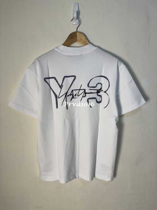 實拍 免運 日本 Y-3 山本耀司 日系 潮牌 塗鴉 logo 字母 短袖 2025 新款 寬鬆 短T T恤 穿搭 潮流：圖片 9