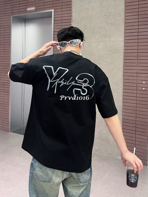 實拍 免運 日本 Y-3 山本耀司 日系 潮牌 塗鴉 logo 字母 短袖 2025 新款 寬鬆 短T T恤 穿搭 潮流