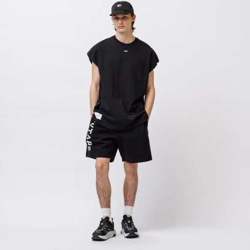 實拍 免運 日本 WTAPS 日系 潮牌 無袖 短袖 背心2025 新款 logo 字母 刺繡 寬鬆 短T T恤 穿搭 潮流 CityBoy：圖片 3