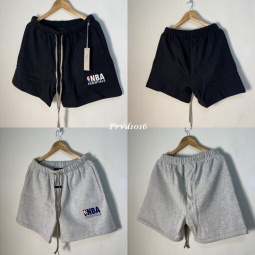 實拍 免運 FOG FEAR OF GOD ESSENTIALS NBA 聯名款 潮牌 寬鬆 短褲 棉褲 logo 字母 2025 新款 棉短褲 褲子 運動褲 五分褲：圖片 5