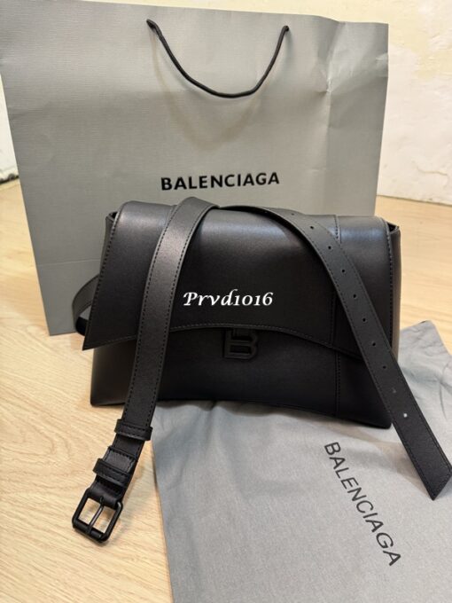 實拍 Balenciaga 巴黎世家 B扣 Downtown 包 沙漏包 小牛皮 磁吸扣 翻蓋包：圖片 4