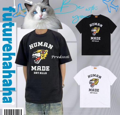 實拍 免運 Human Made 經典 動物系列 豹頭 印花 短袖 正面 logo 字母 背面 愛心 短T T恤 TEE 2025 新款