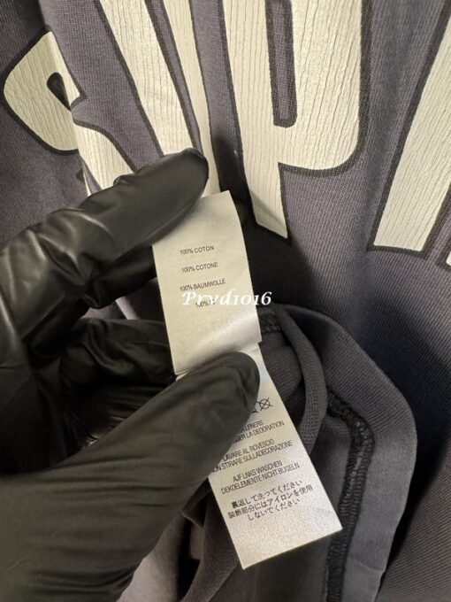 實拍 免運 Supreme 爆裂紋 logo 寬鬆 水洗 短袖 前後字母 短T T恤 黑色 藍色 米色 粉紅色：圖片 16