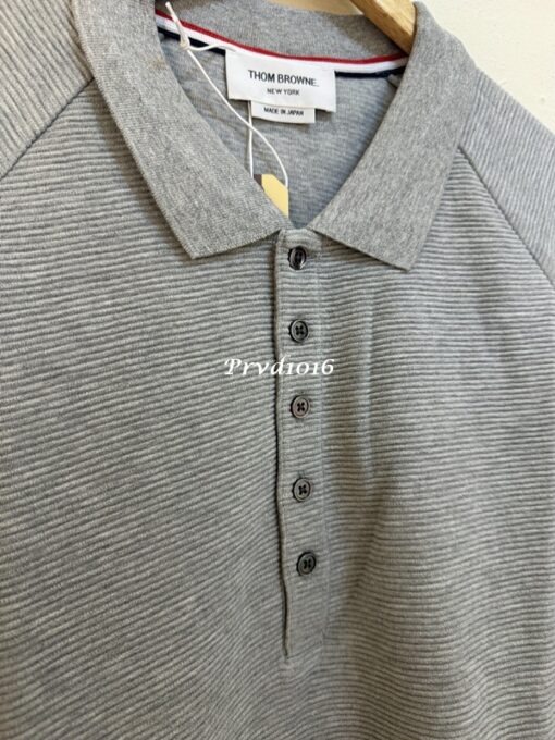 實拍 免運 Thom Browne TB 短袖 polo polo衫 球衣 球服 華夫格 經典 條紋 寬鬆 短袖 短T T恤 Tee 上衣 潮流 上課 逛街 出國 旅行：圖片 6