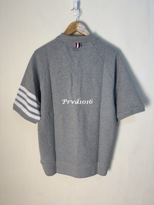 實拍 免運 Thom Browne TB 短袖 polo polo衫 球衣 球服 華夫格 經典 條紋 寬鬆 短袖 短T T恤 Tee 上衣 潮流 上課 逛街 出國 旅行：圖片 12