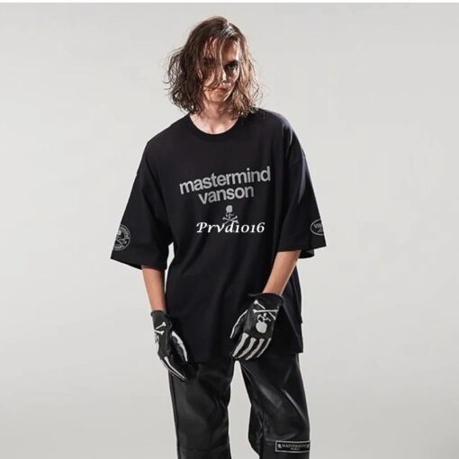 實拍 免運 Mastermind Japan MMJ 經典 骷髏 印花 寬鬆 短袖 五分袖 正面 logo 字母 背面 骨頭 短T T恤 TEE：圖片 2