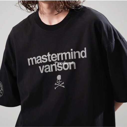 實拍 免運 Mastermind Japan MMJ 經典 骷髏 印花 寬鬆 短袖 五分袖 正面 logo 字母 背面 骨頭 短T T恤 TEE：圖片 3