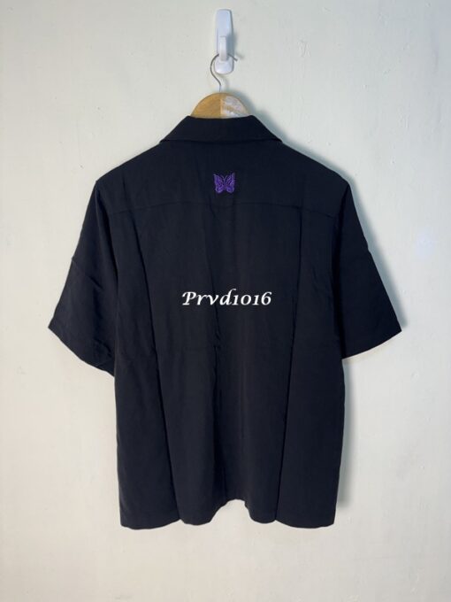 實拍免運 潮牌 Needles 蝴蝶 刺繡 logo 日系 復古 夏季 襯衫 短袖 上衣 潮流 上課 逛街 出國：圖片 8