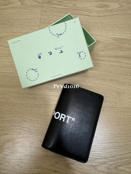 實拍 免運 OFF WHITE 小牛皮 護照套 護照包 經典款 logo 字母 出國 旅行 OW：圖片 2