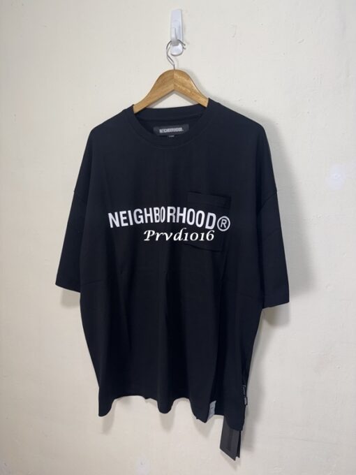 實拍 免運 日牌 NEIGHBORHOOD 夏季 日系 休閒 口袋 logo 印花 男士 寬鬆 重磅 純棉 短袖 T恤：圖片 8