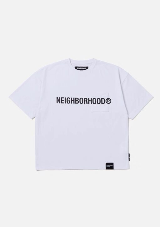 實拍 免運 日牌 NEIGHBORHOOD 夏季 日系 休閒 口袋 logo 印花 男士 寬鬆 重磅 純棉 短袖 T恤：圖片 3