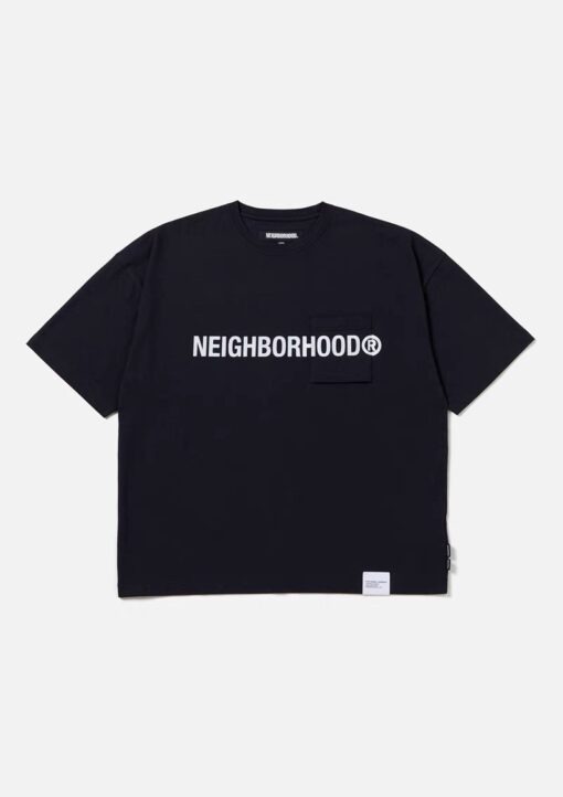實拍 免運 日牌 NEIGHBORHOOD 夏季 日系 休閒 口袋 logo 印花 男士 寬鬆 重磅 純棉 短袖 T恤：圖片 6