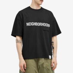 實拍 免運 日牌 NEIGHBORHOOD 夏季 日系 休閒 口袋 logo 印花 男士 寬鬆 重磅 純棉 短袖 T恤