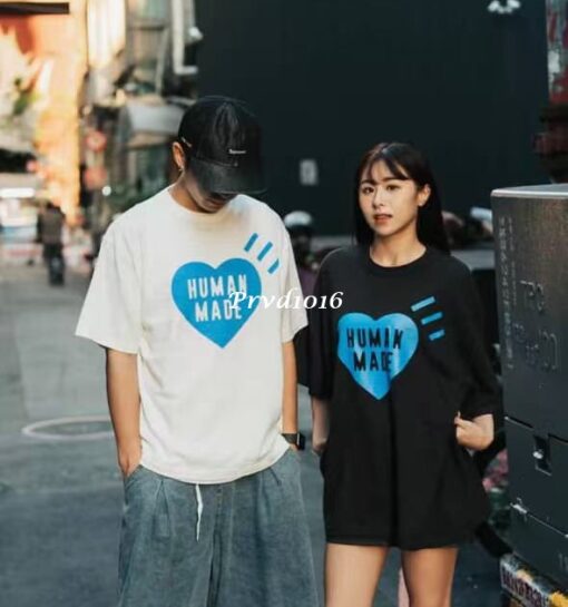 實拍 免運 Human Made 經典 糖果系列 彩色 愛心 印花 短袖 正面 logo 字母 背面 愛心 短T T恤 TEE 2025 新款：圖片 2