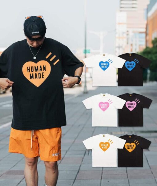 實拍 免運 Human Made 經典 糖果系列 彩色 愛心 印花 短袖 正面 logo 字母 背面 愛心 短T T恤 TEE 2025 新款