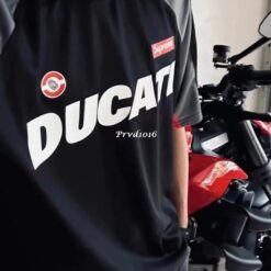 實拍 免運 Supreme Ducati 杜卡迪 聯名款 網眼 透氣 短袖 球衣 排汗 籃球衣 棒球衣 黑色 白色 紅色 藍色