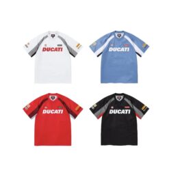 Alternative view of 實拍 免運 Supreme Ducati 杜卡迪 聯名款 網眼 透氣 短袖 球衣 排汗 籃球衣 棒球衣 黑色 白色 紅色 藍色