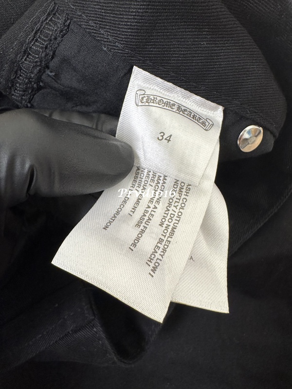 實拍 免運 法國 克羅心 十字 十字架 貼布 logo 工裝褲 工作褲 長褲 褲子 多口袋 寬褲 寬工作褲 黑色 牛仔褲 牛仔長褲:圖片 7