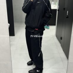 Alternative view of 實拍免運 Supreme X Nike 聯名款 刺繡 LOGO 尼龍 寬鬆 運動套裝 風衣 風褲 拉鍊外套 運動長褲 夾克套裝 長褲 潮流 街頭風