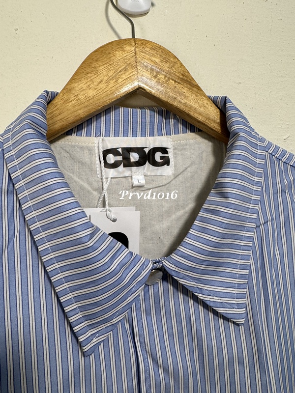 實拍 免運 日本 CDG LOGO 條紋 教練外套 外套 風衣 夾克 城市穿搭 街頭風 必收單品 時尚感 川久保玲:圖片 6