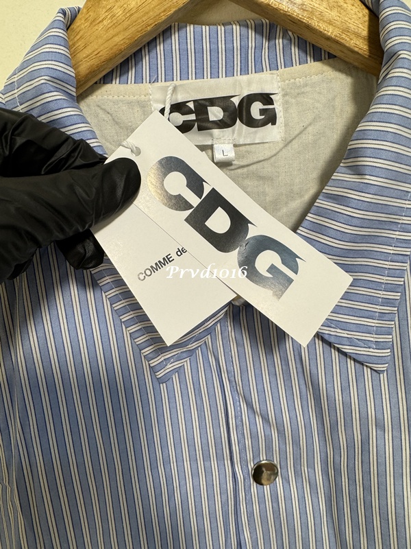 實拍 免運 日本 CDG LOGO 條紋 教練外套 外套 風衣 夾克 城市穿搭 街頭風 必收單品 時尚感 川久保玲:圖片 7