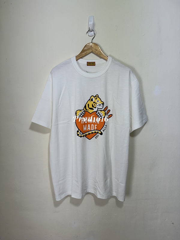 實拍 免運 Human Made 經典 動物系列 愛心 老虎 短袖 正面 logo 字母 老虎頭 背面 愛心 印花 短T T恤 TEE 2025 新款:圖片 13