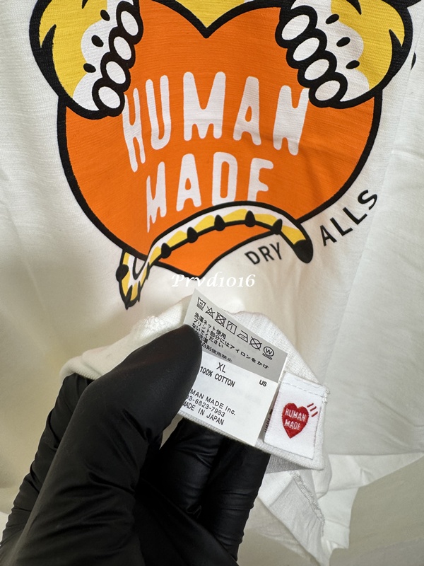 實拍 免運 Human Made 經典 動物系列 愛心 老虎 短袖 正面 logo 字母 老虎頭 背面 愛心 印花 短T T恤 TEE 2025 新款:圖片 17