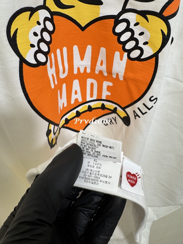 實拍 免運 Human Made 經典 動物系列 愛心 老虎 短袖 正面 logo 字母 老虎頭 背面 愛心 印花 短T T恤 TEE 2025 新款:圖片 18