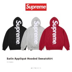 Alternative view of 實拍 免運 美牌 SUPREME 刺繡 LOGO 帽T 連帽上衣 街頭潮流款 背後大圖 刺繡帽T 街頭上衣 情侶穿搭 寬鬆風 CITYBOY風格