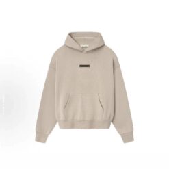 實拍免運 ESSENTIALS FOG Fear Of God 背後銀灰字 反光 Logo 帽T 美牌 連帽衛衣 Hoodie 長袖 上衣 寬鬆 落肩 重磅棉 CITYBOY風格 情侶 男女同款 街頭 潮流 秋冬 穿搭 出國 旅行：圖片 5