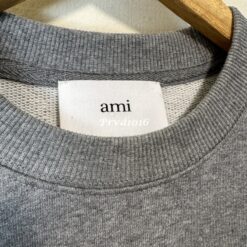 實拍 免運 法國 AMI Paris 大愛心 刺繡 大學T 長袖 圓領 衛衣 重磅棉料 寬鬆版型 CITYBOY風格 情侶款 精品上衣 美式 街頭 時尚 潮流 精品：圖片 20