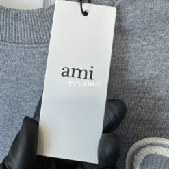 實拍 免運 法國 AMI Paris 大愛心 刺繡 大學T 長袖 圓領 衛衣 重磅棉料 寬鬆版型 CITYBOY風格 情侶款 精品上衣 美式 街頭 時尚 潮流 精品：圖片 22