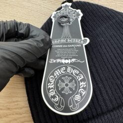 實拍 免運 Chrome Hearts 克羅心 毛帽 針織帽 十字架 刺繡 黑色 冬季帽款 街頭潮流 美式暗黑 Cityboy 男女同款 穿搭 保暖 帽子 冷帽：圖片 10